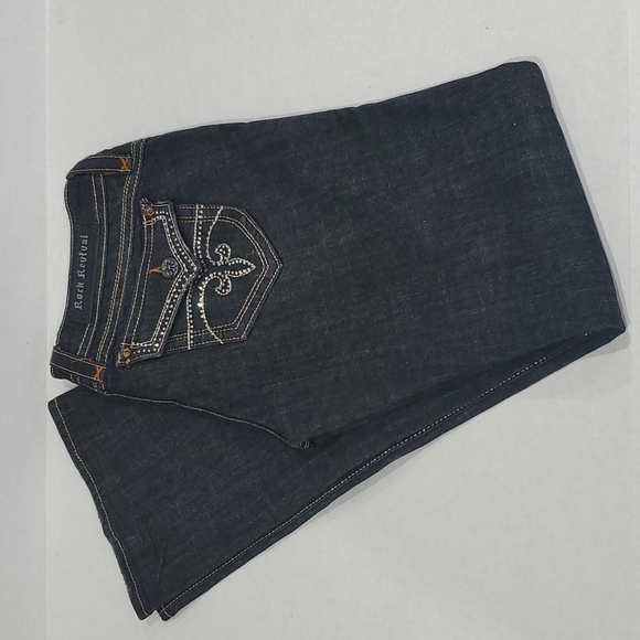 Rock Revival Denim - Rock Revival Black Gwen Easy Boot Embellished Jeans Size 29
